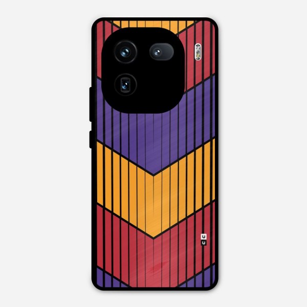 Angular Stripes Metal Back Case for iQOO 12