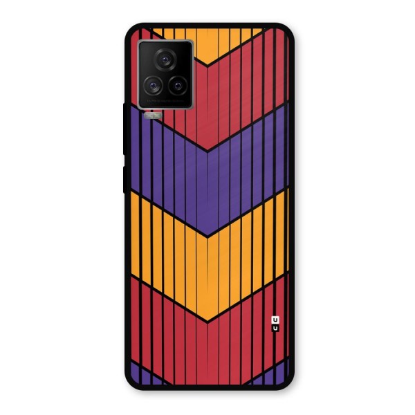 Angular Stripes Metal Back Case for iQOO 7 Legend 5G
