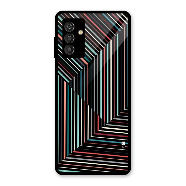 Angulars Stripes Glass Back Case for Galaxy M13