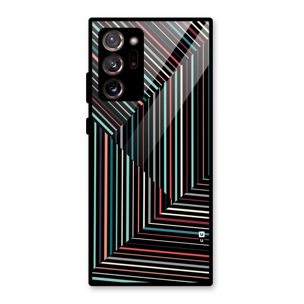 Angulars Stripes Glass Back Case for Galaxy Note 20 Ultra