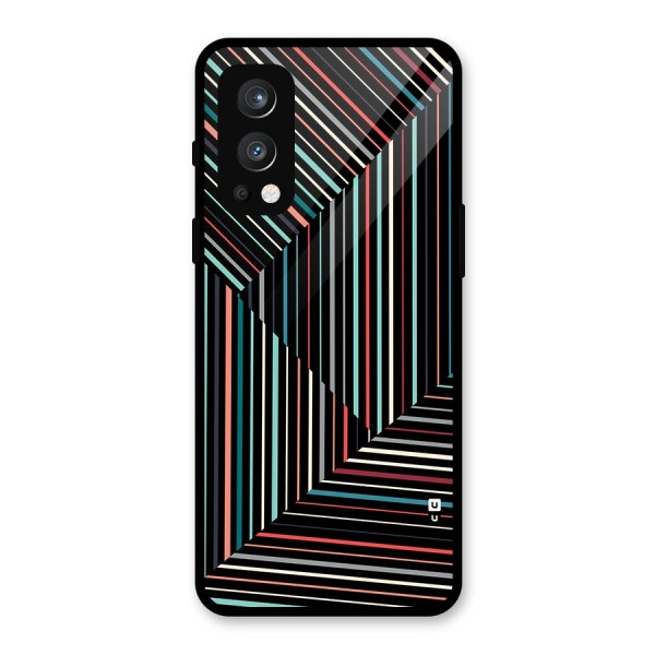 Angulars Stripes Glass Back Case for OnePlus Nord 2 5G