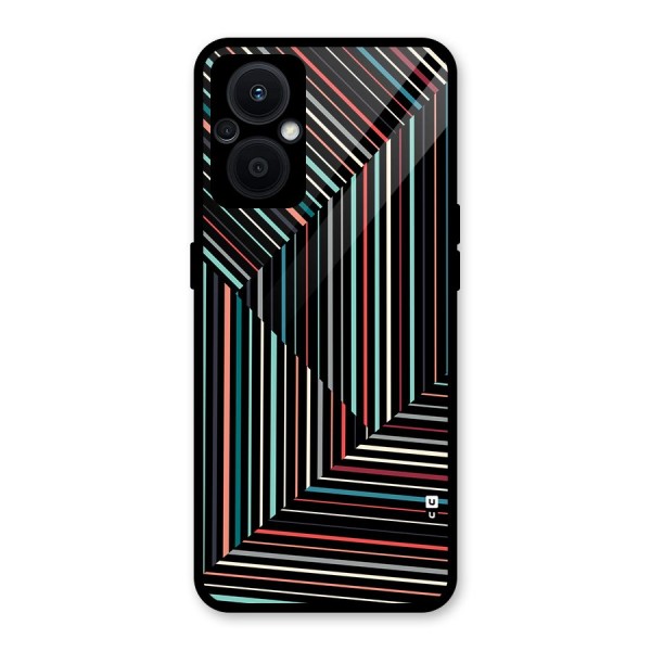 Angulars Stripes Glass Back Case for Oppo F21s Pro 5G