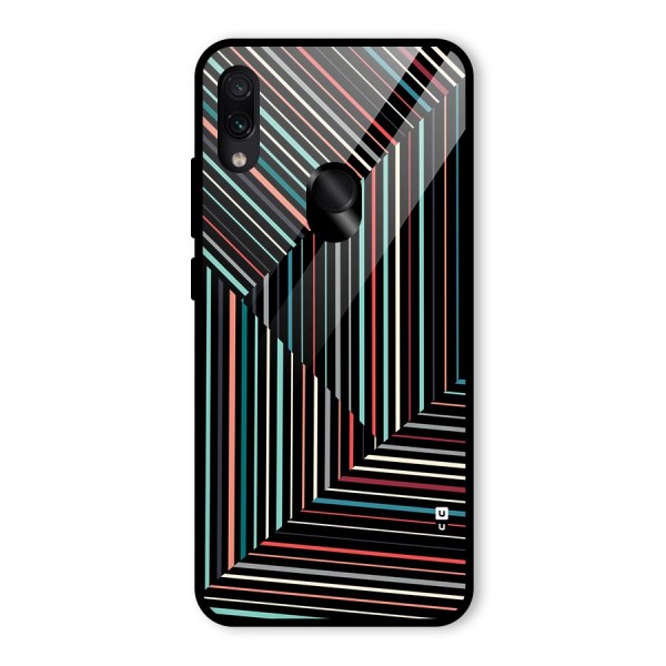 Angulars Stripes Glass Back Case for Redmi Note 7S