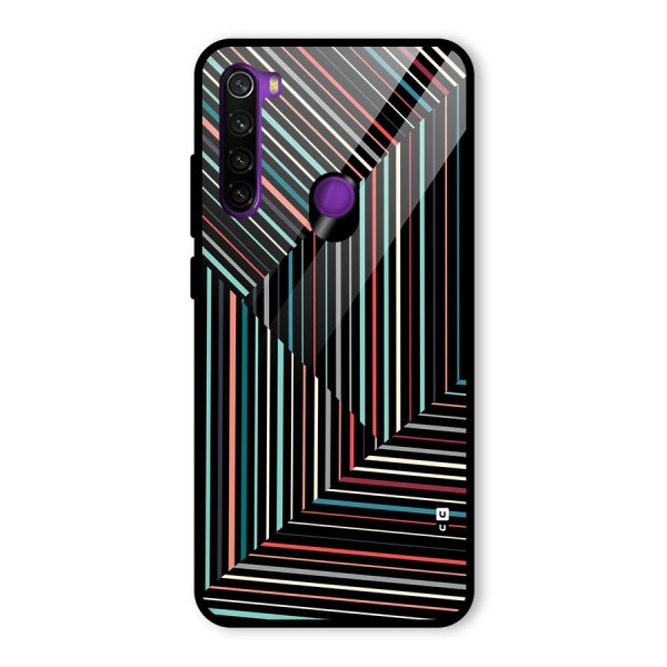 Angulars Stripes Glass Back Case for Redmi Note 8