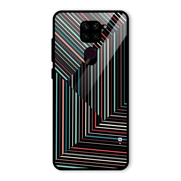 Angulars Stripes Glass Back Case for Redmi Note 9