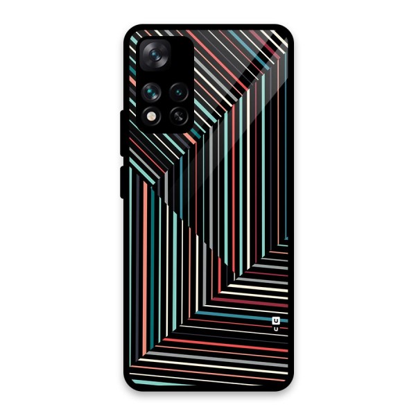 Angulars Stripes Glass Back Case for Xiaomi 11i 5G