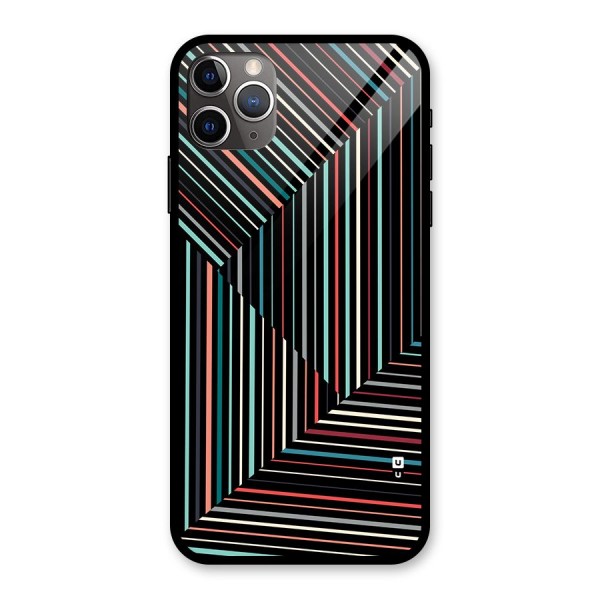 Angulars Stripes Glass Back Case for iPhone 11 Pro Max