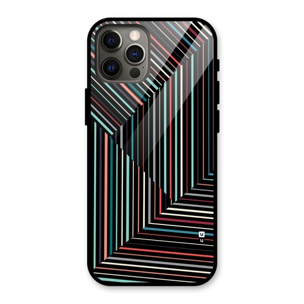 Angulars Stripes Glass Back Case for iPhone 12 Pro