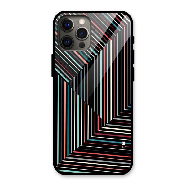 Angulars Stripes Glass Back Case for iPhone 12 Pro Max