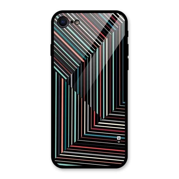 Angulars Stripes Glass Back Case for iPhone SE 2022