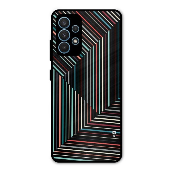 Angulars Stripes Metal Back Case for Galaxy A32