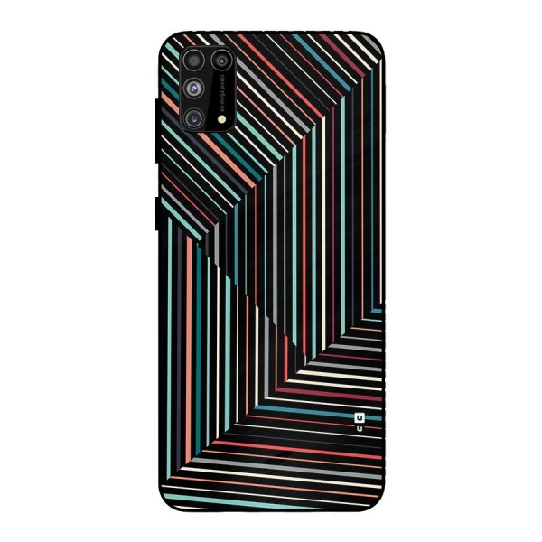 Angulars Stripes Metal Back Case for Galaxy F41
