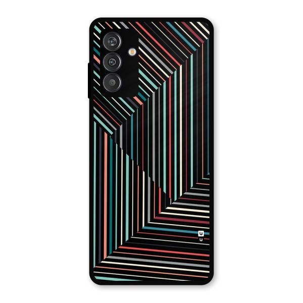 Angulars Stripes Metal Back Case for Galaxy M14 5G