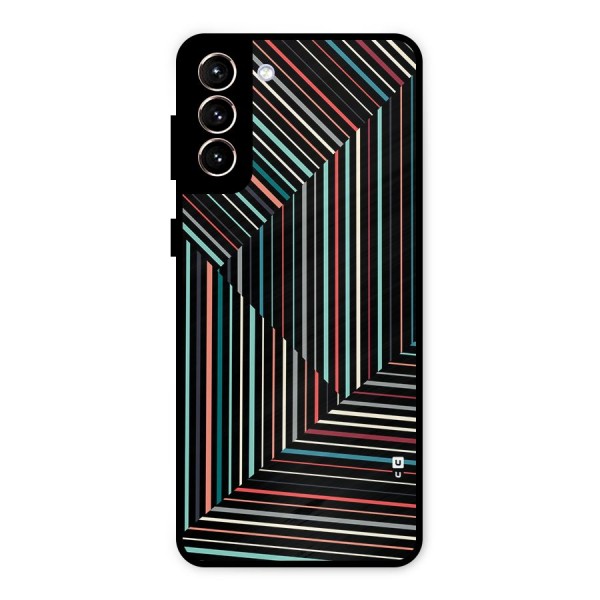 Angulars Stripes Metal Back Case for Galaxy S21 Plus