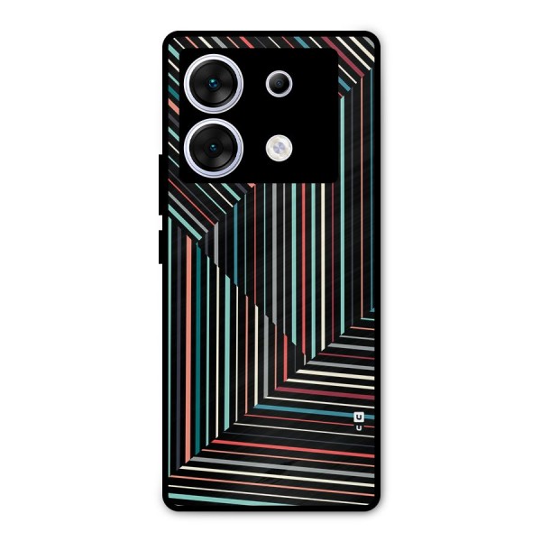 Angulars Stripes Metal Back Case for Infinix Zero 30 5G