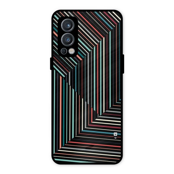 Angulars Stripes Metal Back Case for OnePlus Nord 2 5G