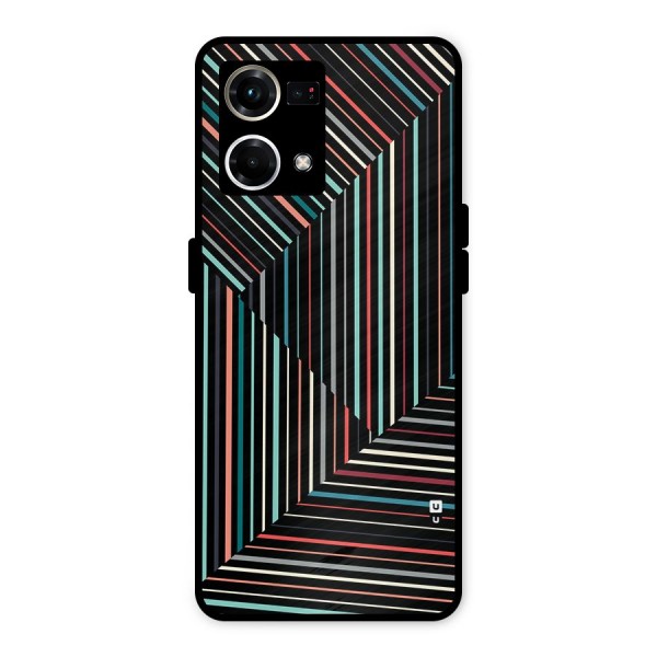 Angulars Stripes Metal Back Case for Oppo F21s Pro 4G