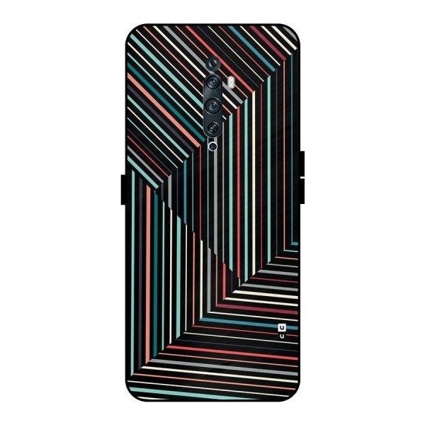 Angulars Stripes Metal Back Case for Oppo Reno2 F