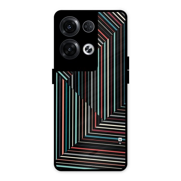 Angulars Stripes Metal Back Case for Oppo Reno8 Pro 5G