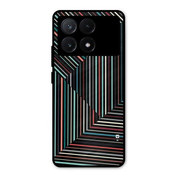 Angulars Stripes Metal Back Case for Poco X6 Pro