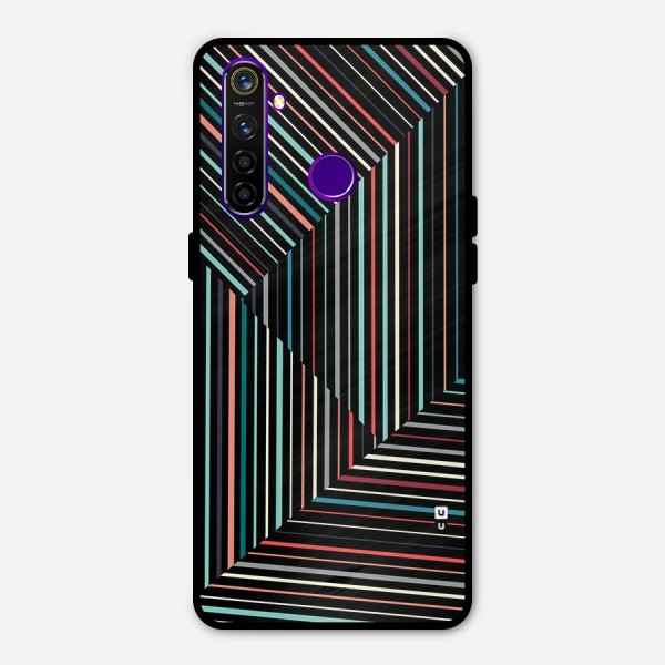 Angulars Stripes Metal Back Case for Realme 5 Pro