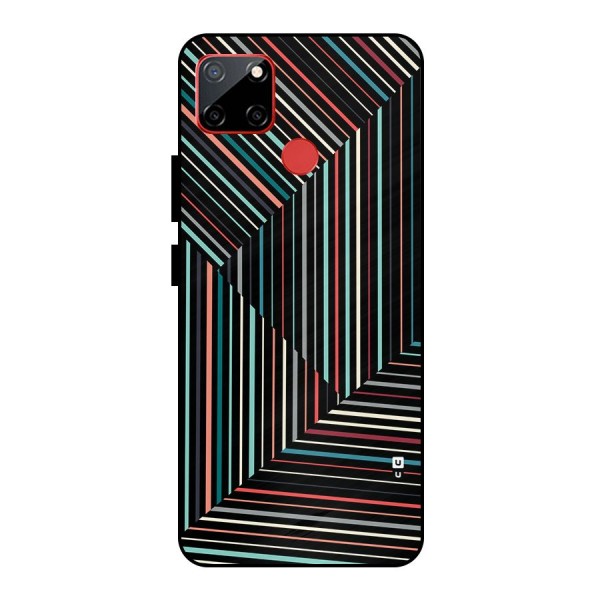 Angulars Stripes Metal Back Case for Realme C12