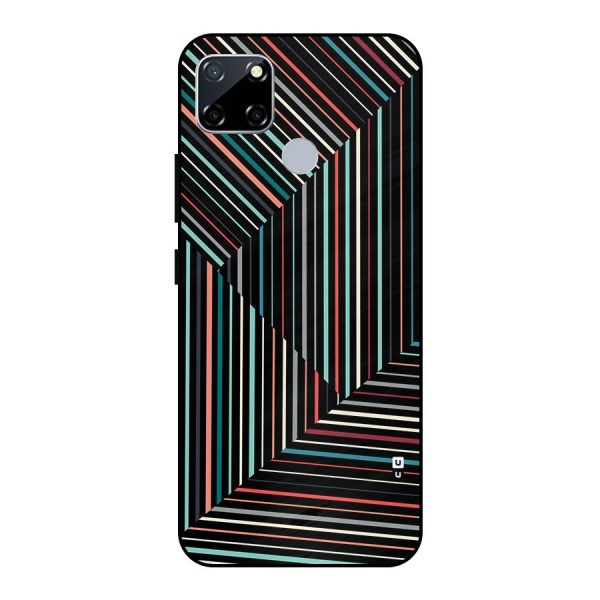 Angulars Stripes Metal Back Case for Realme Narzo 30A