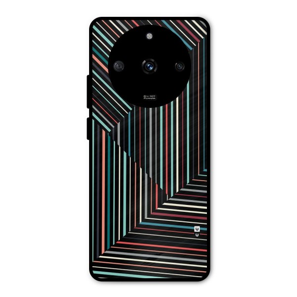 Angulars Stripes Metal Back Case for Realme Narzo 60 5G