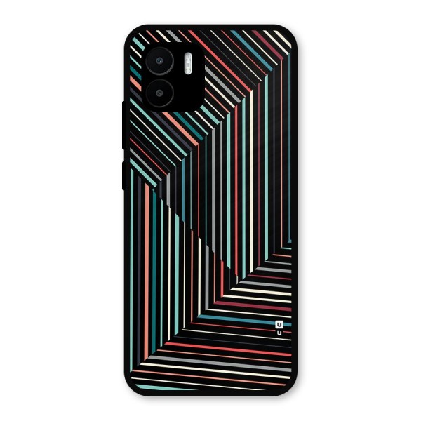 Angulars Stripes Metal Back Case for Redmi A1