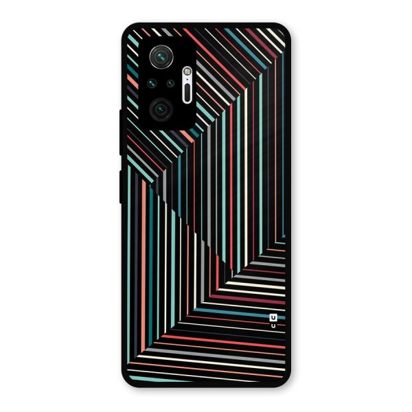 Angulars Stripes Metal Back Case for Redmi Note 10 Pro