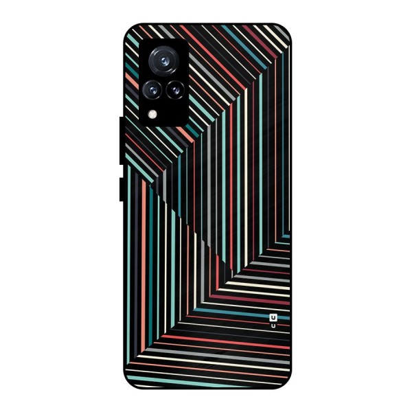 Angulars Stripes Metal Back Case for Vivo V21 5G
