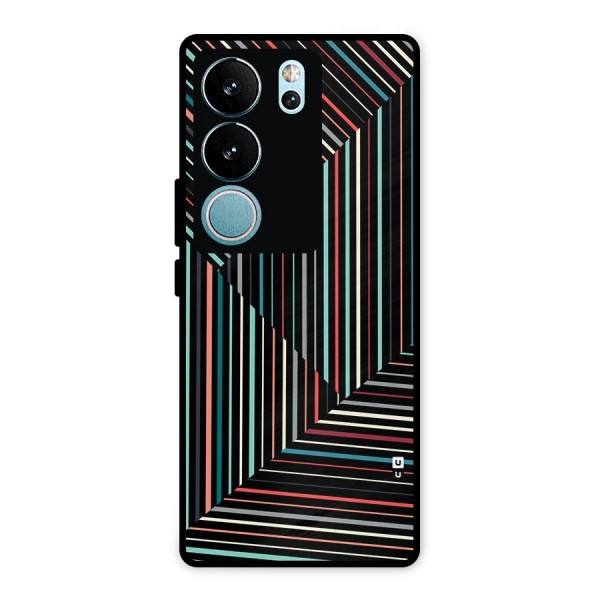 Angulars Stripes Metal Back Case for Vivo V29