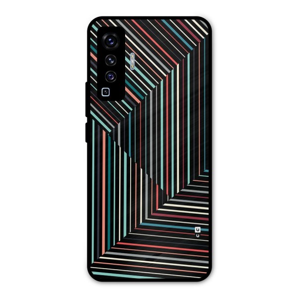 Angulars Stripes Metal Back Case for Vivo X50