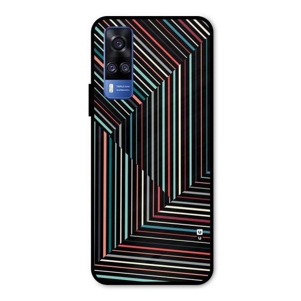 Angulars Stripes Metal Back Case for Vivo Y31