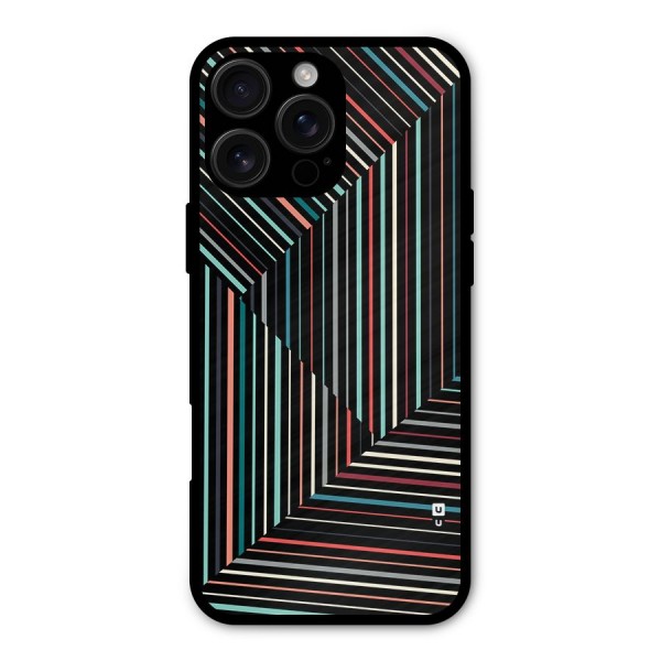 Angulars Stripes Metal Back Case for iPhone 16 Pro Max