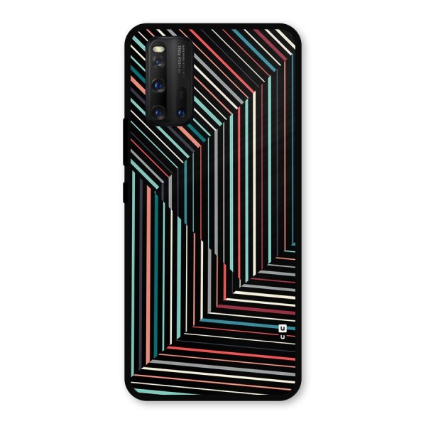 Angulars Stripes Metal Back Case for iQOO 3