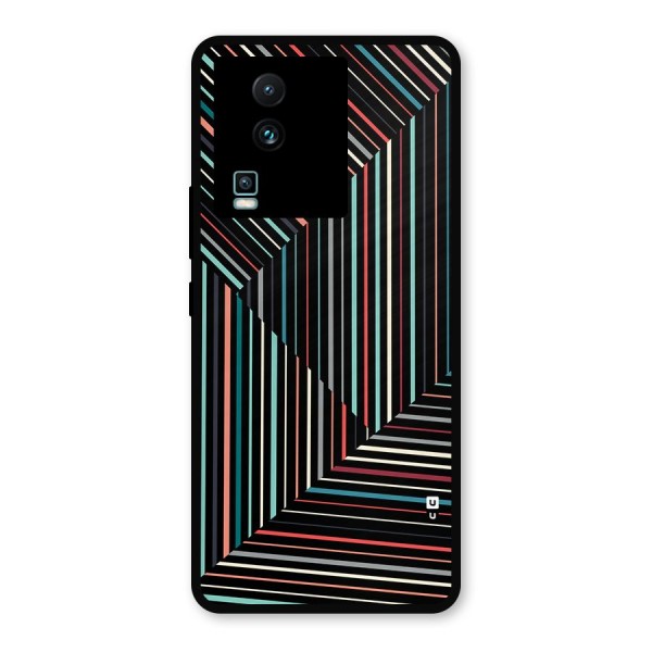 Angulars Stripes Metal Back Case for iQOO Neo 7 Pro