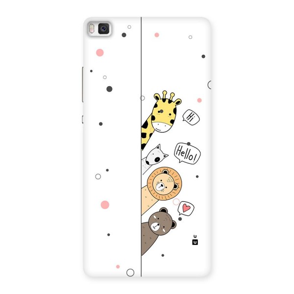 Animal Greetings Back Case for Huawei P8