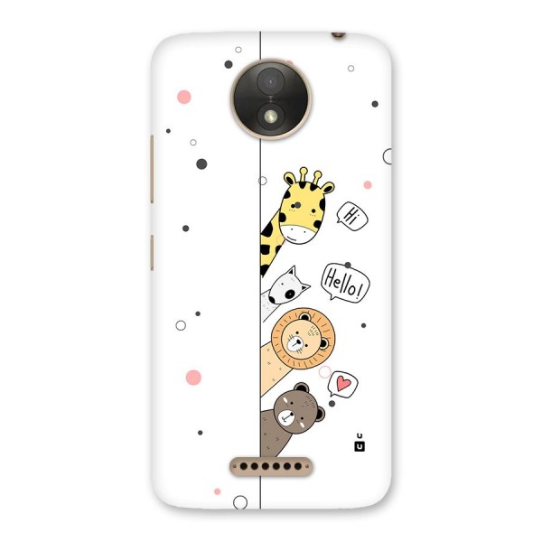 Animal Greetings Back Case for Moto C Plus