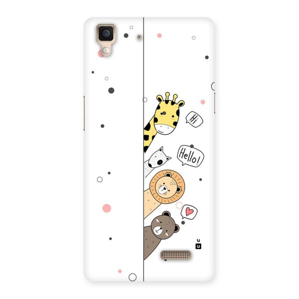 Animal Greetings Back Case for Oppo R7