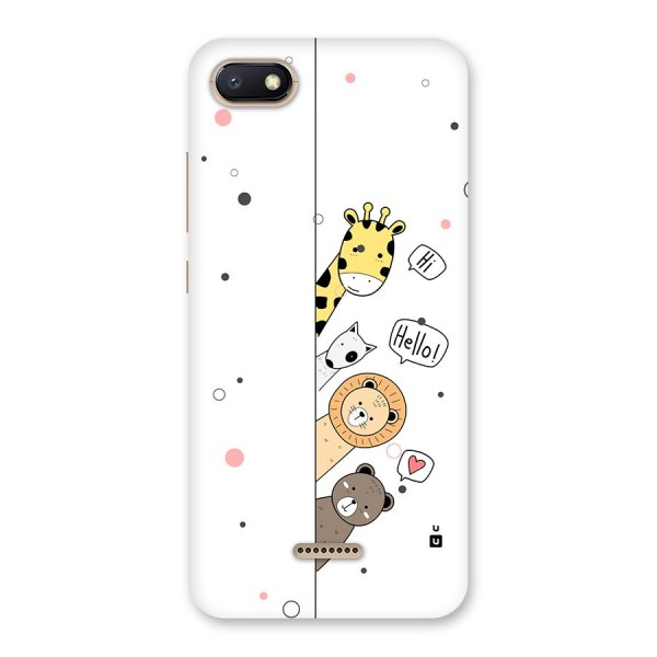 Animal Greetings Back Case for Redmi 6A