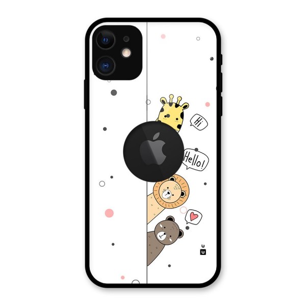 Animal Greetings Back Case for iPhone 11 Logo Cut