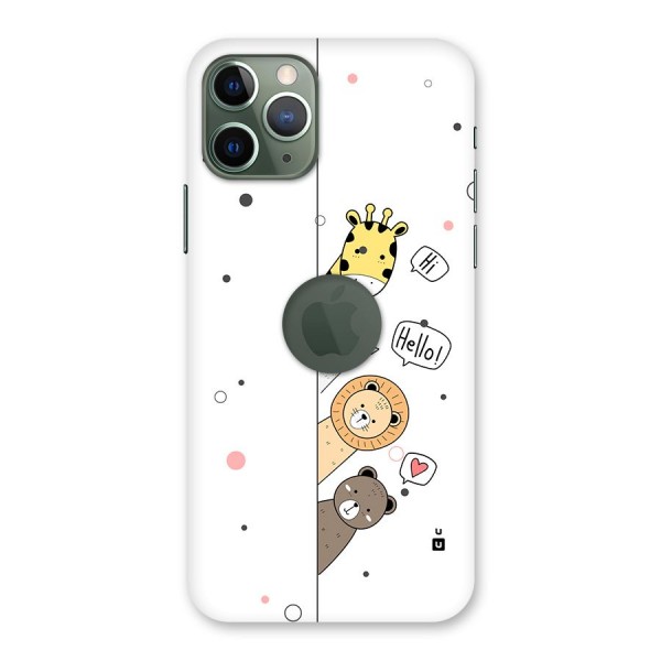 Animal Greetings Back Case for iPhone 11 Pro Logo Cut