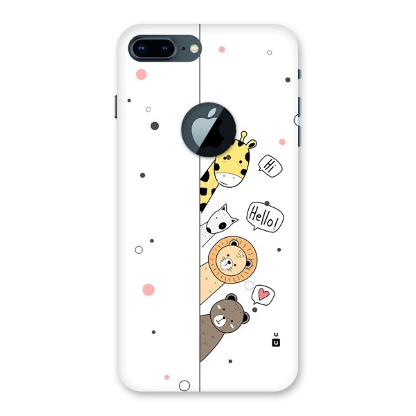 Animal Greetings Back Case for iPhone 7 Plus Logo Cut
