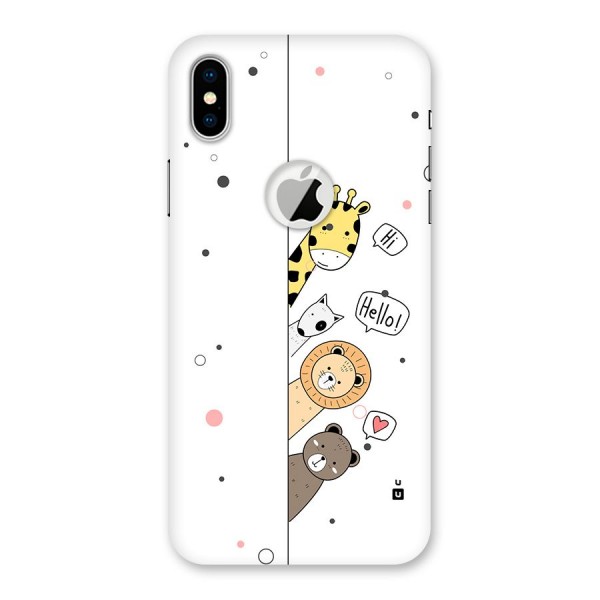 Animal Greetings Back Case for iPhone X Logo Cut