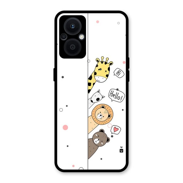 Animal Greetings Glass Back Case for Oppo F21s Pro 5G