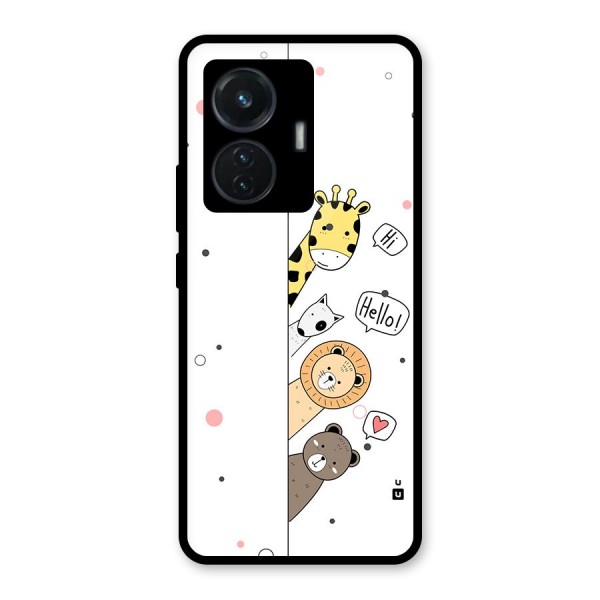 Animal Greetings Glass Back Case for iQOO Z6 44W