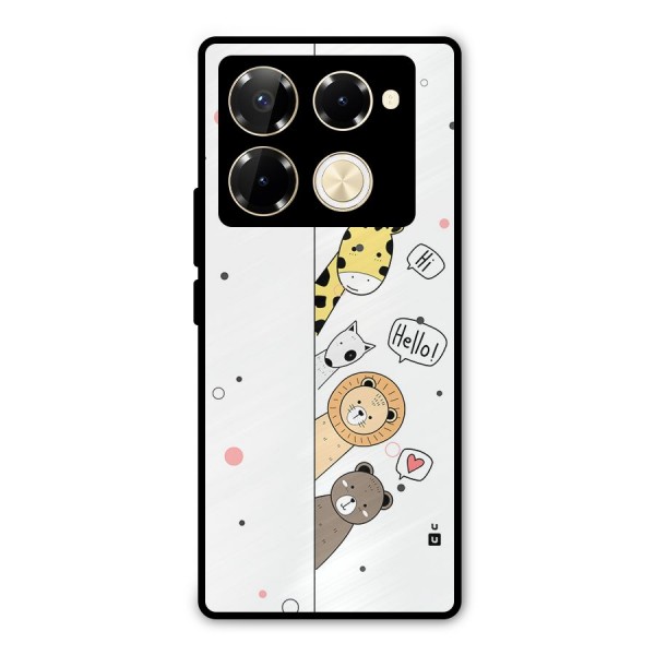 Animal Greetings Metal Back Case for Infinix Note 40 Pro