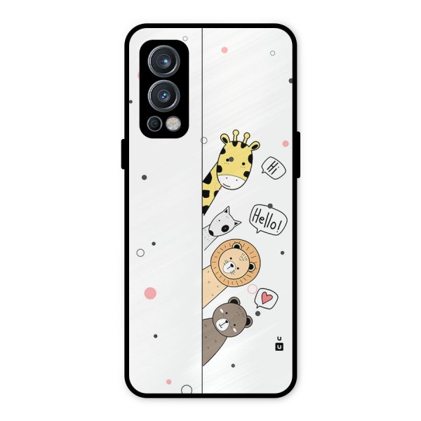 Animal Greetings Metal Back Case for OnePlus Nord 2 5G