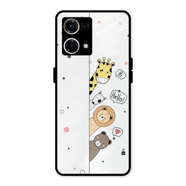 Animal Greetings Metal Back Case for Oppo F21 Pro 4G